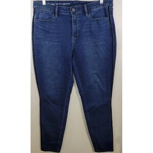 Talbots Jeans Womens 16W Flawless High-Waist Jeggings Black Velvet Embellishment